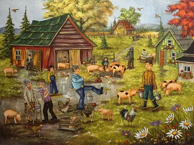 Le reel des p'tits cochons 36X48