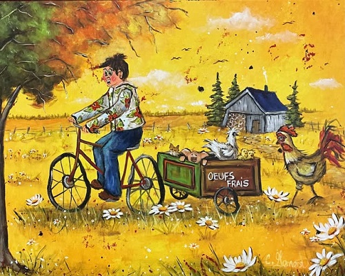 VENDU Les COQquins 16×20 VENDU Les COQquins 16x20