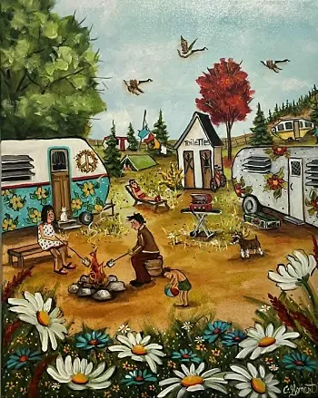 Vive le camping 16x20